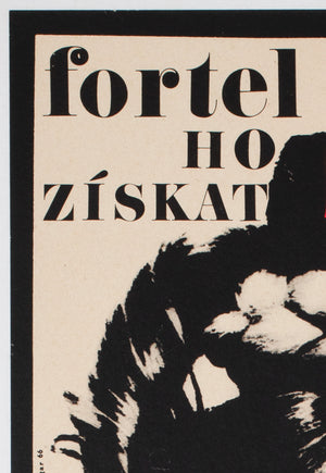 The Knack And How To Get It 1966 Czech A3 Film Movie Poster, Milan Grygar - detail
