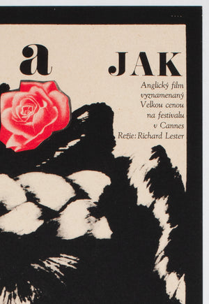 The Knack And How To Get It 1966 Czech A3 Film Movie Poster, Milan Grygar - detail