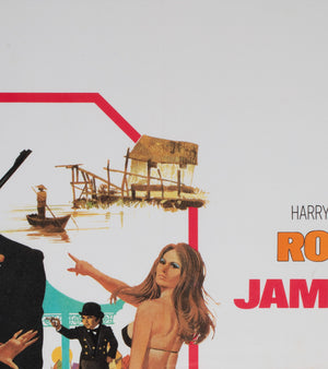 The Man with the Golden Gun 1974 UK Quad Film Movie Poster, Robert McGinnis - detail