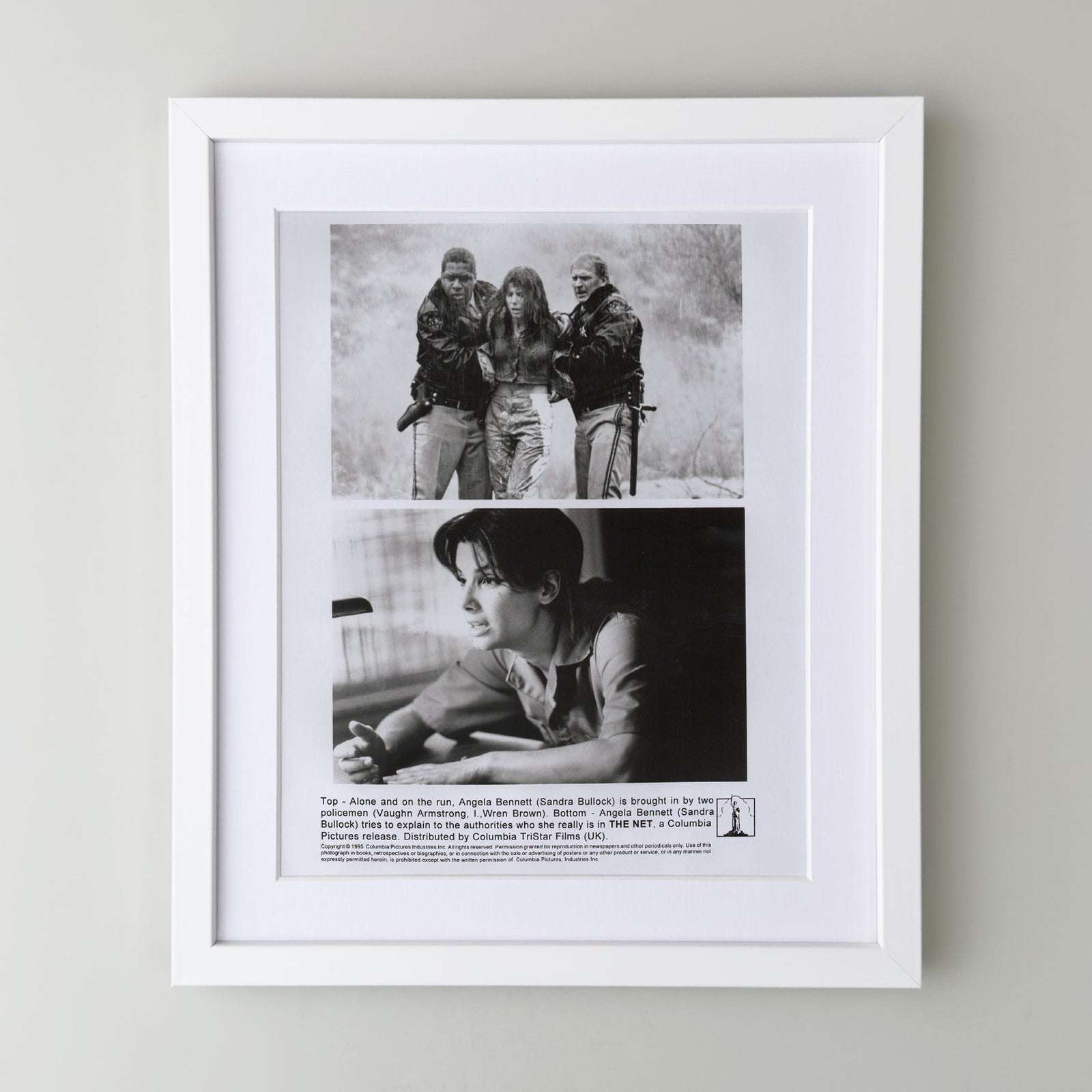 The Net 1995 Film Movie Press Publicity Still Framed