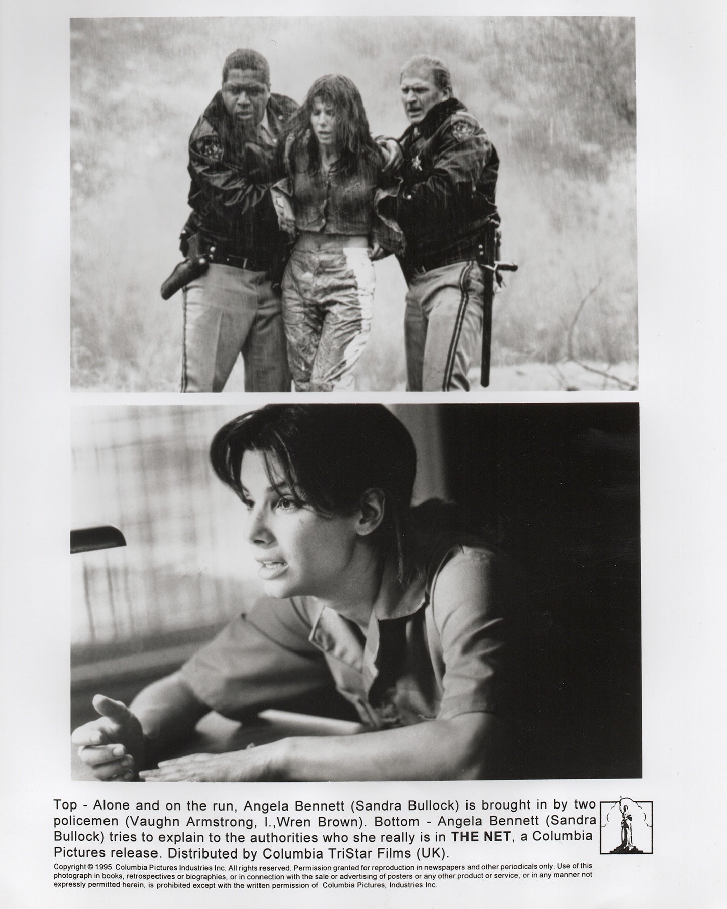 The Net 1995 Film Movie Press Publicity Still Framed