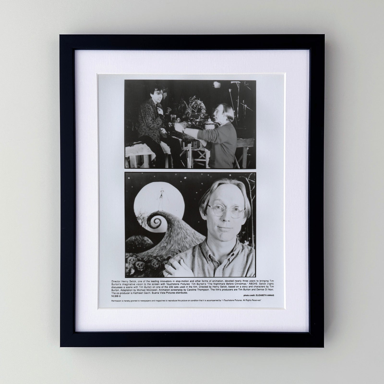 The Nightmare Before Christmas 1993 Film Movie Press Publicity Still Framed