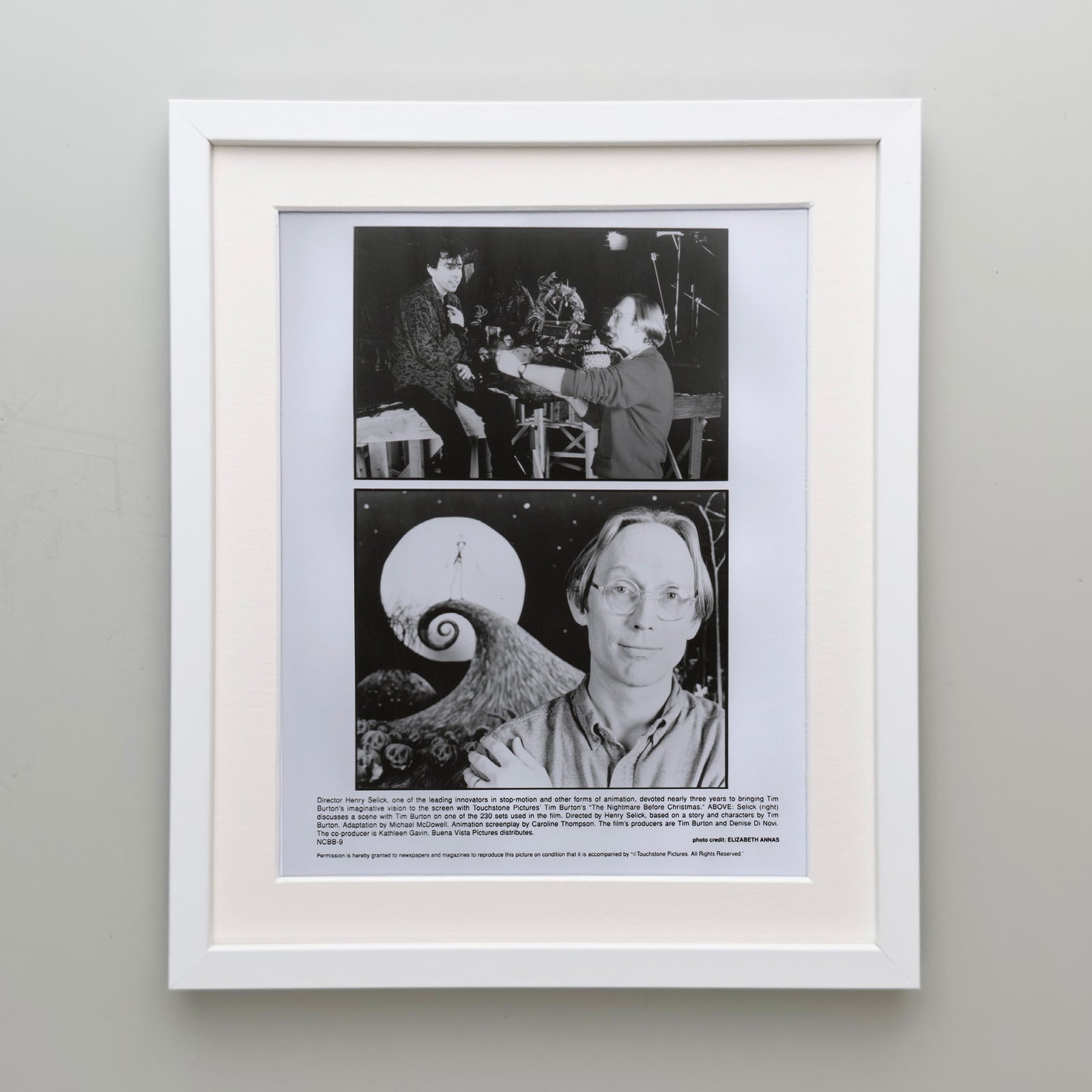 The Nightmare Before Christmas 1993 Film Movie Press Publicity Still Framed