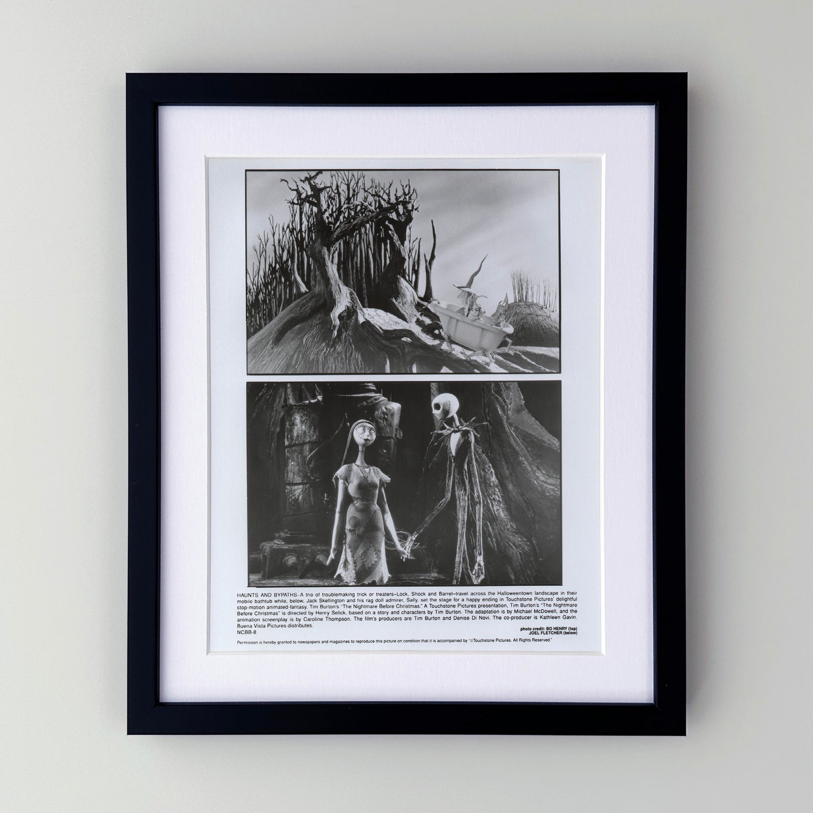 The Nightmare Before Christmas 1993 Film Movie Press Publicity Still Framed