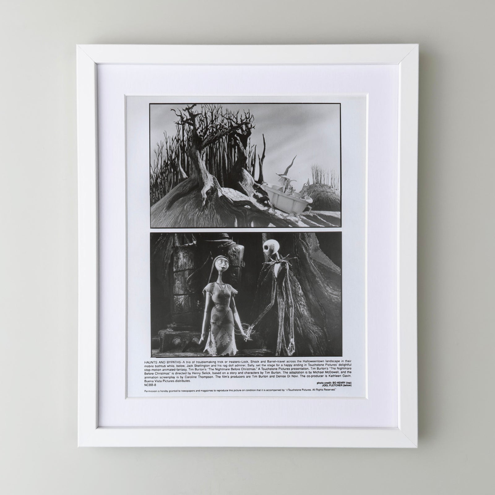 The Nightmare Before Christmas 1993 Film Movie Press Publicity Still Framed