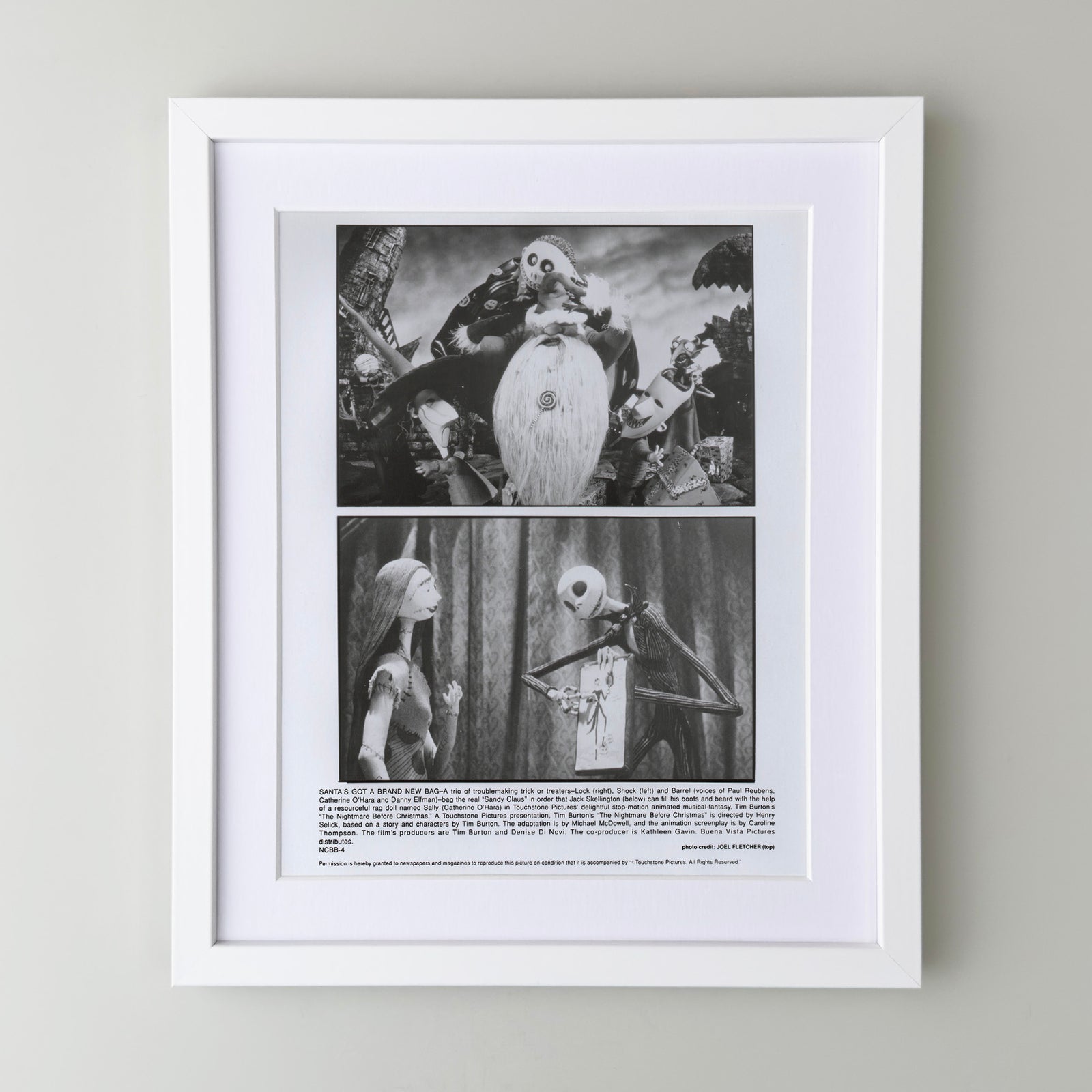 The Nightmare Before Christmas 1993 Film Movie Press Publicity Still Framed
