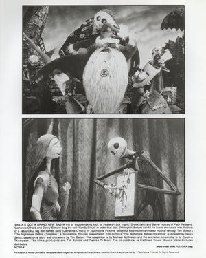 The Nightmare Before Christmas 1993 Film Movie Press Publicity Still Framed