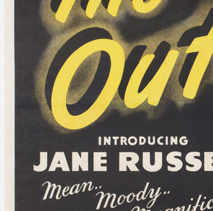 The Outlaw R1946 US 1 sheet Film Movie Poster - detail