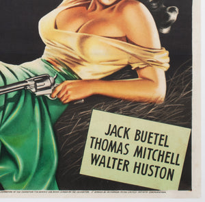The Outlaw R1946 US 1 sheet Film Movie Poster - detail