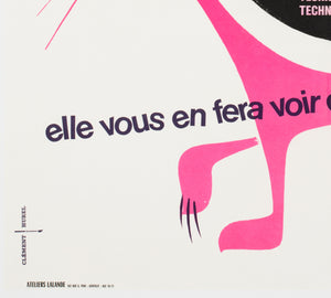 The Pink Panther 1964 French Moyenne Film Poster Clement Hurel - detail