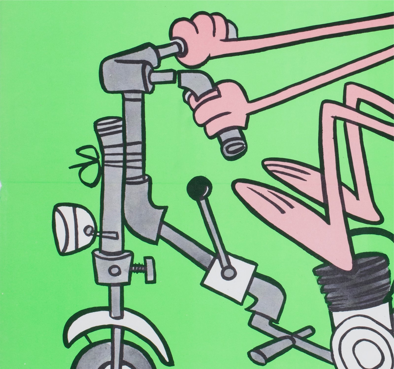 The Pink Panther 1970 Swedish Film Poster - detail
