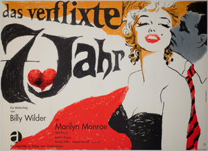 The Seven Year Itch R1966 German A0 Film Movie poster, Fischer-Nosbisch