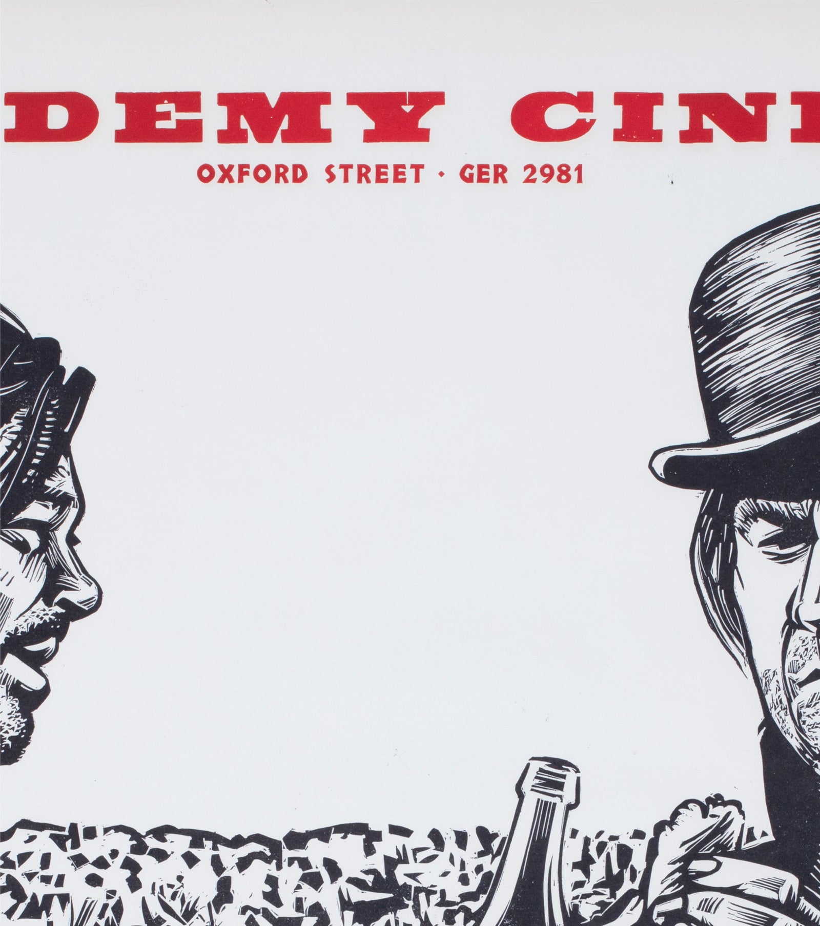 the sign of leo 1963 uk quad academy cinema film movie poster peter strausfeld - detail