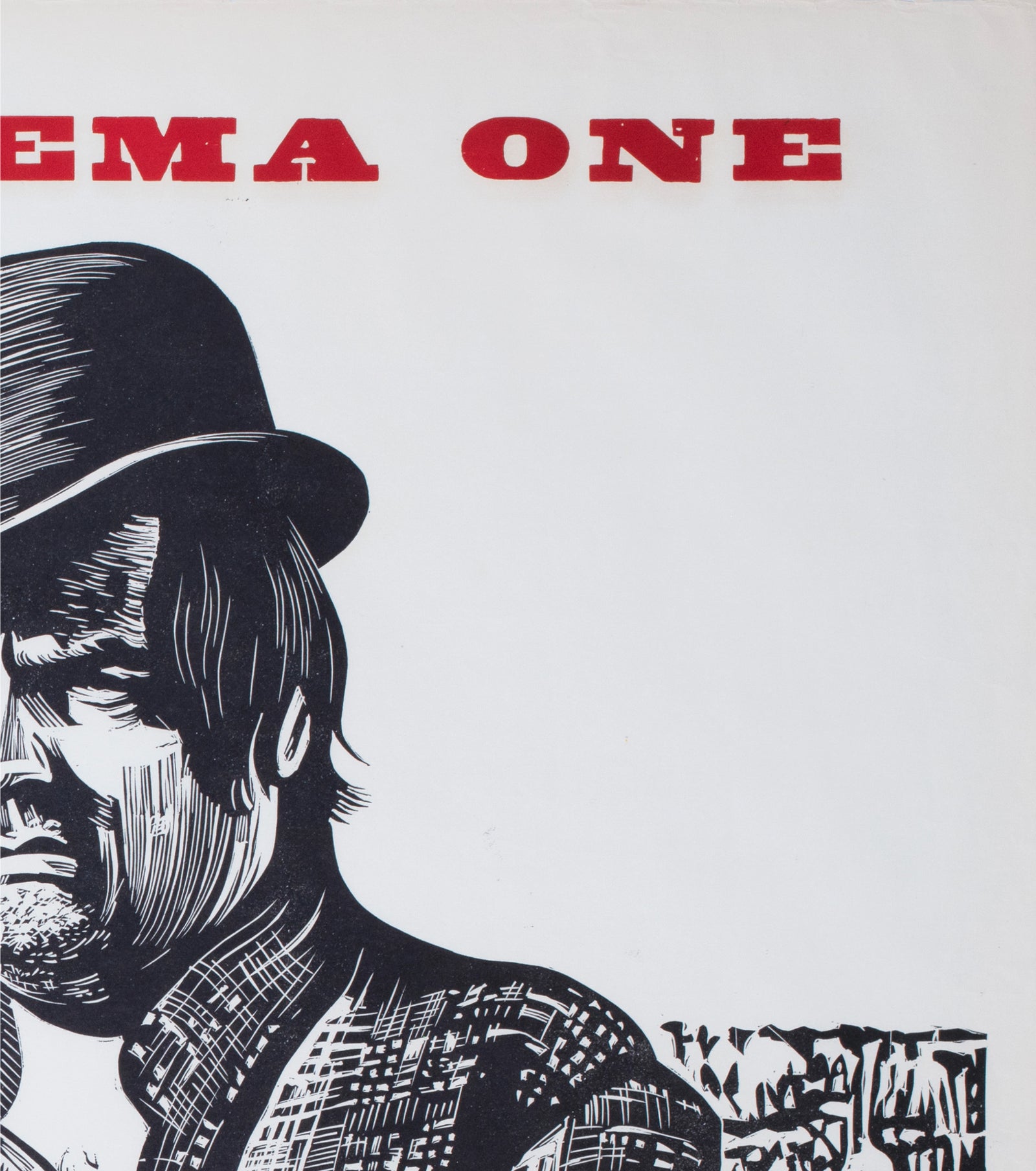 the sign of leo 1963 uk quad academy cinema film movie poster peter strausfeld - detail