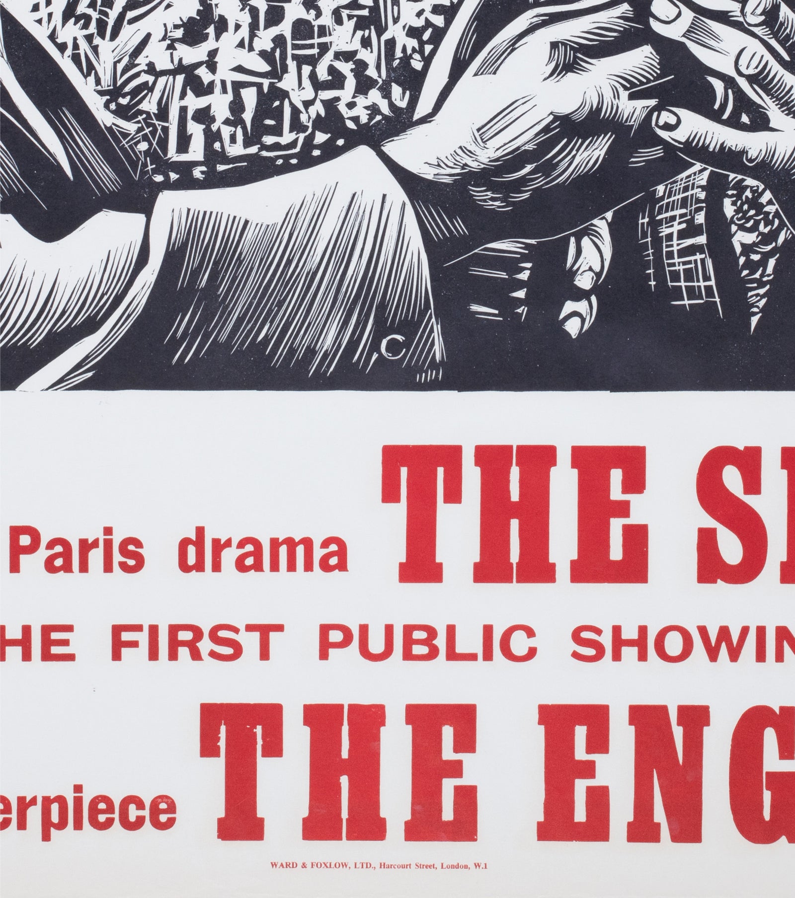 the sign of leo 1963 uk quad academy cinema film movie poster peter strausfeld - detail