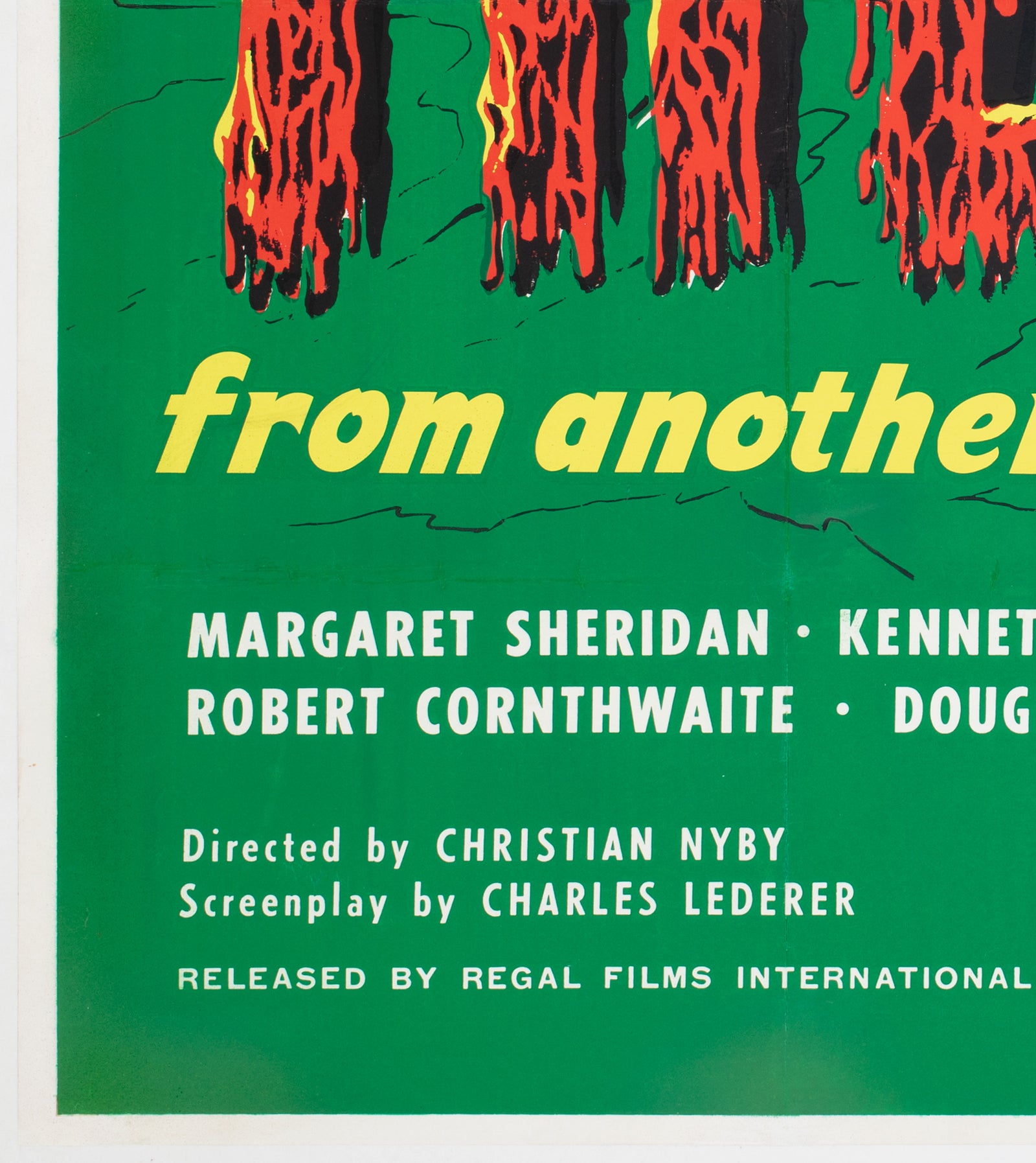 The Thing From Another World R1960s UK Quad Film Movie Poster - detail