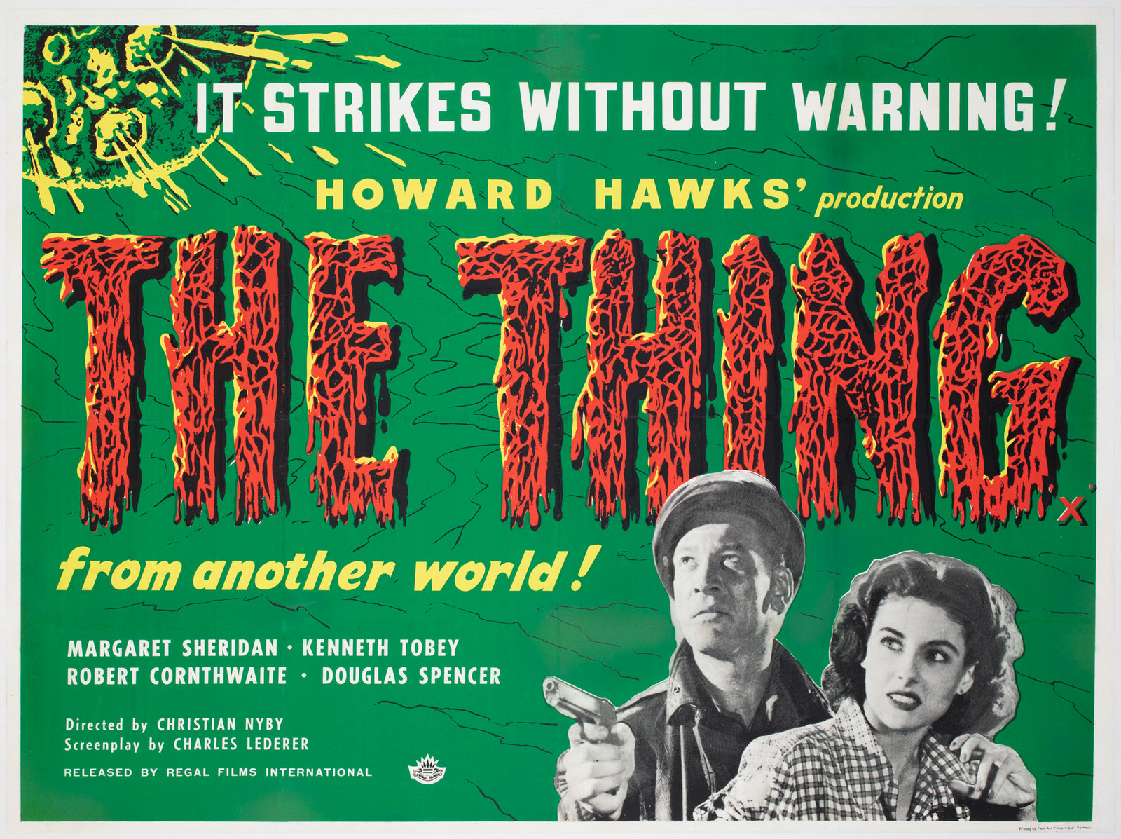 The Thing From Another World R1960s UK Quad Film Movie Poster