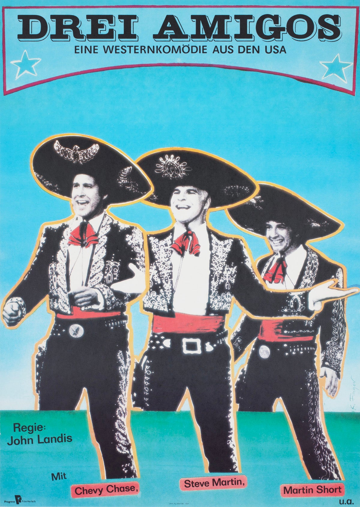 The Three Amigos 1990 East German Film Poster Finger