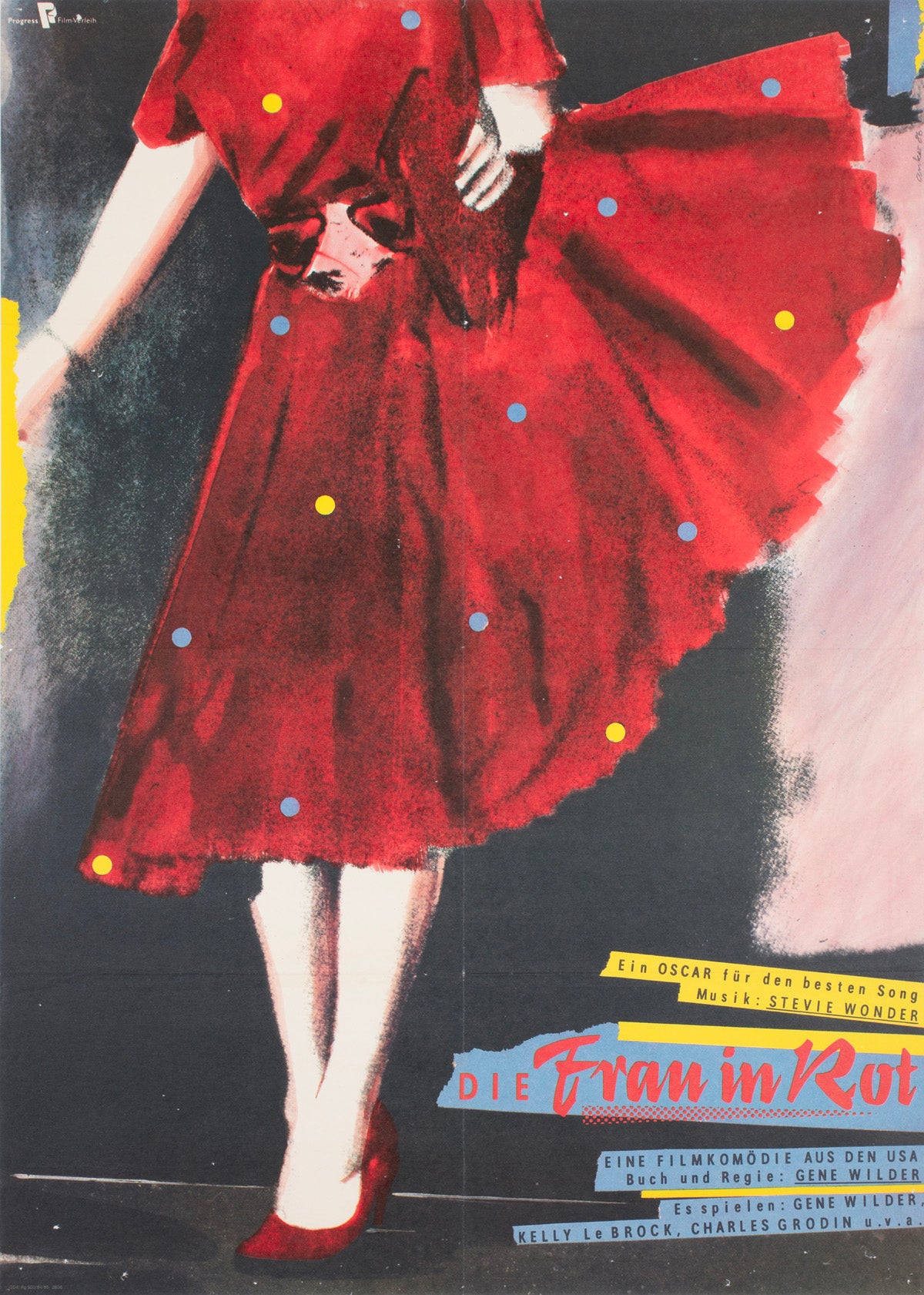 The Woman in Red 1986 East German A1 Film Poster Werner Gottsmann