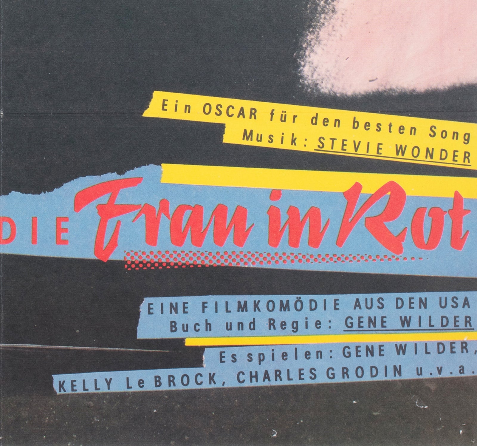 The Woman in Red 1986 East German A1 Film Poster Werner Gottsmann - detail