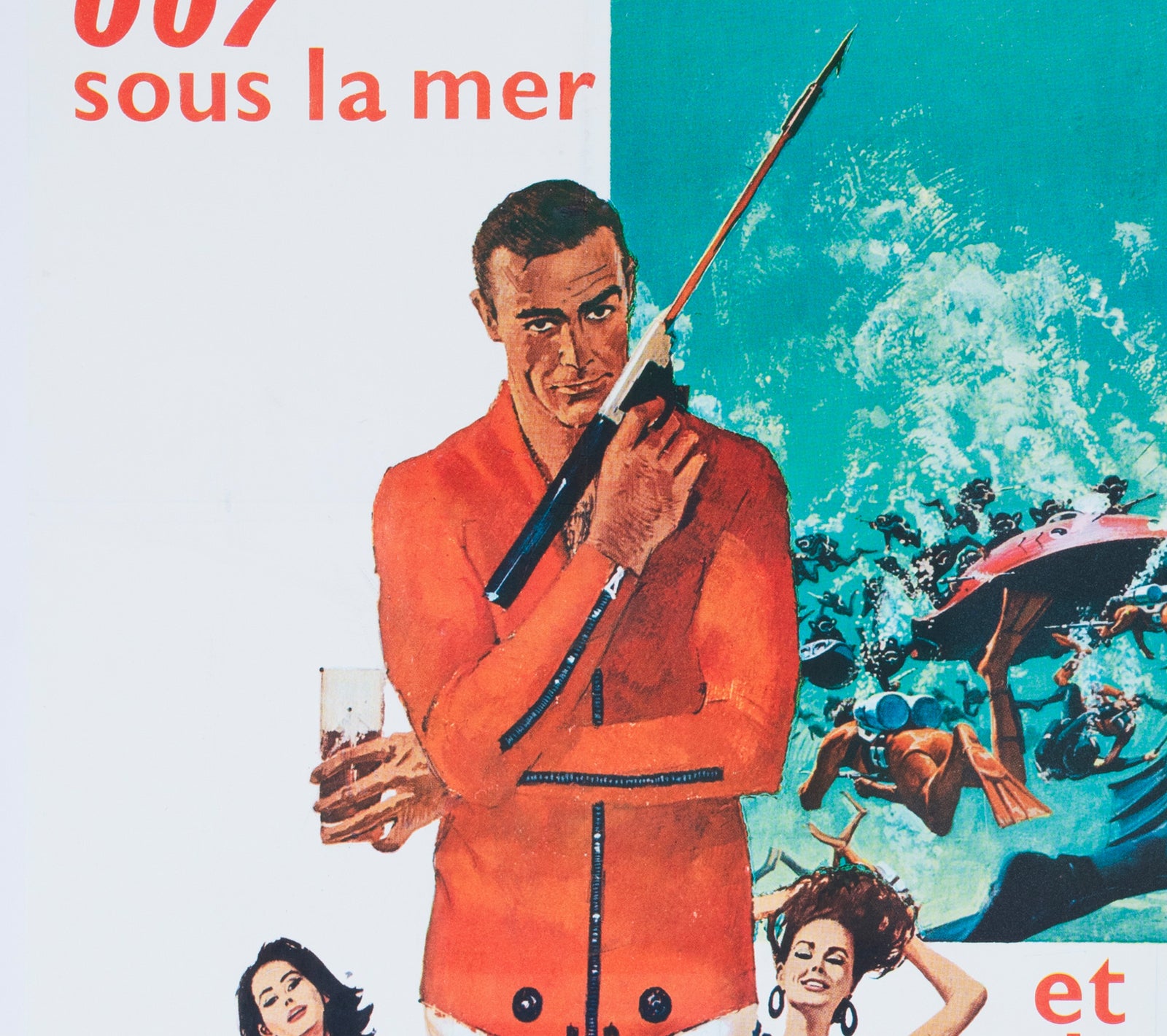 Thunderball 1965 French Grande Film Poster Robert McGinnis and Frank McCarthy - detail
