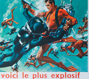 Thunderball 1965 French Grande Film Poster Robert McGinnis and Frank McCarthy - detail