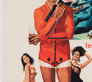 Thunderball 1965 French Moyenne Film Movie Poster, Robert McGinnis and Frank McCarthy - detail