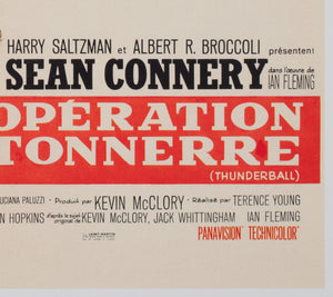 Thunderball 1965 French Moyenne Film Movie Poster, Robert McGinnis and Frank McCarthy - detail