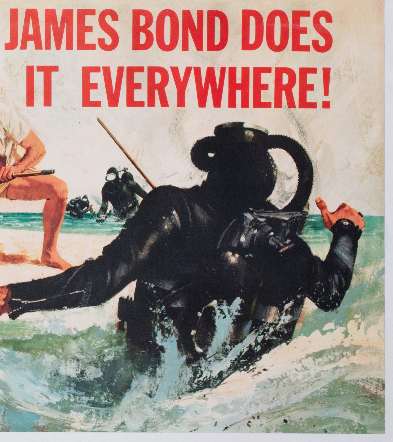 Thunderball 1965 UK Quad Advance Film Movie Poster, Robert McGinnis & Frank McCarthy - detail