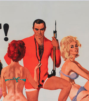 Thunderball 1965 UK Quad Film Movie Poster, Robert McGinnis - detail