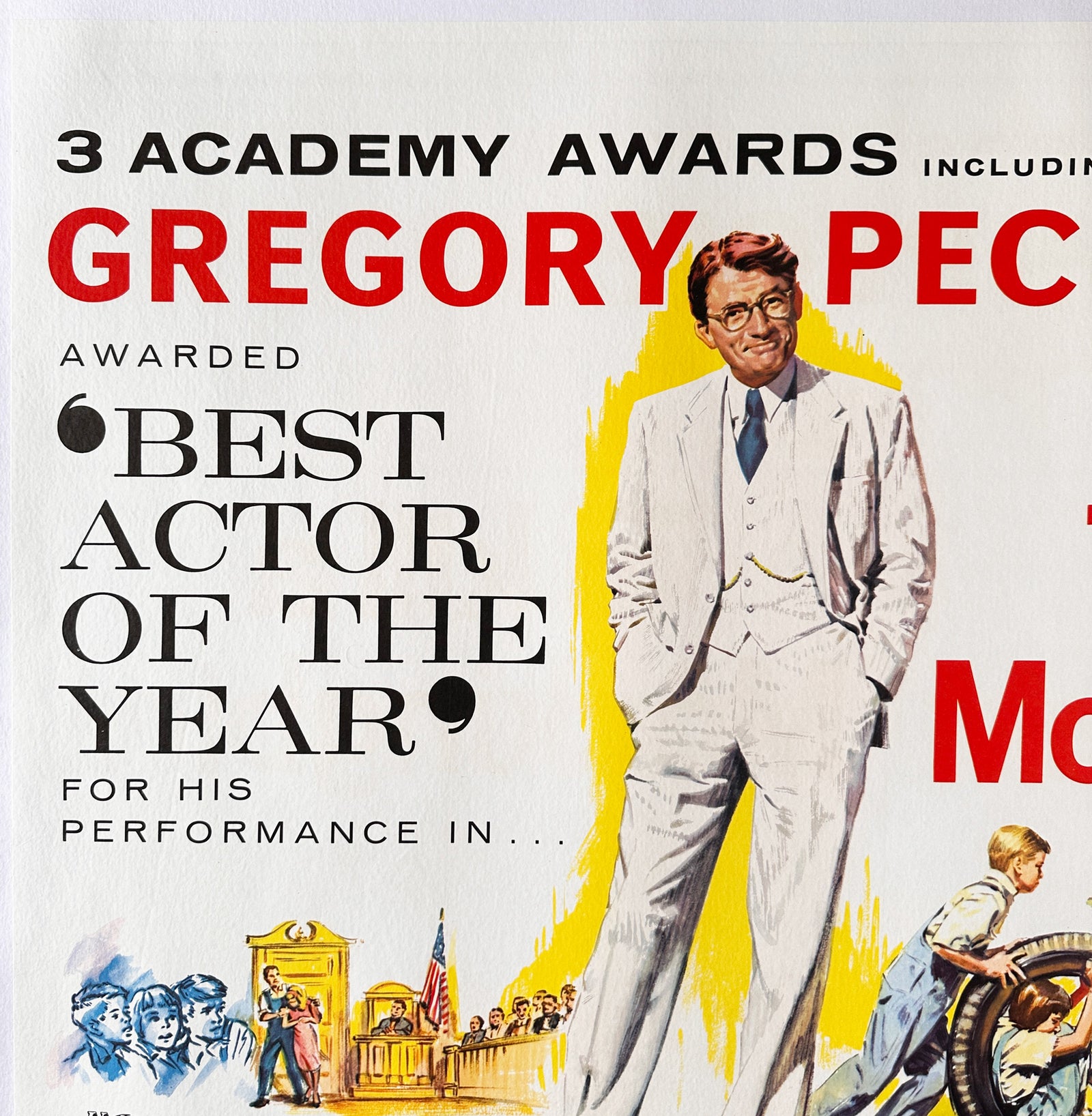 To Kill a Mockingbird 1963 UK Quad Film Movie Poster - detail