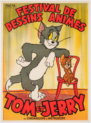 Tom and Jerry 1954 French Film festival Poster