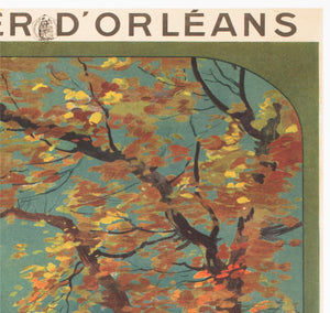 Touraine Chateau de Chambord c1910 French Travel Advertising Poster Louis Tauzin - detail