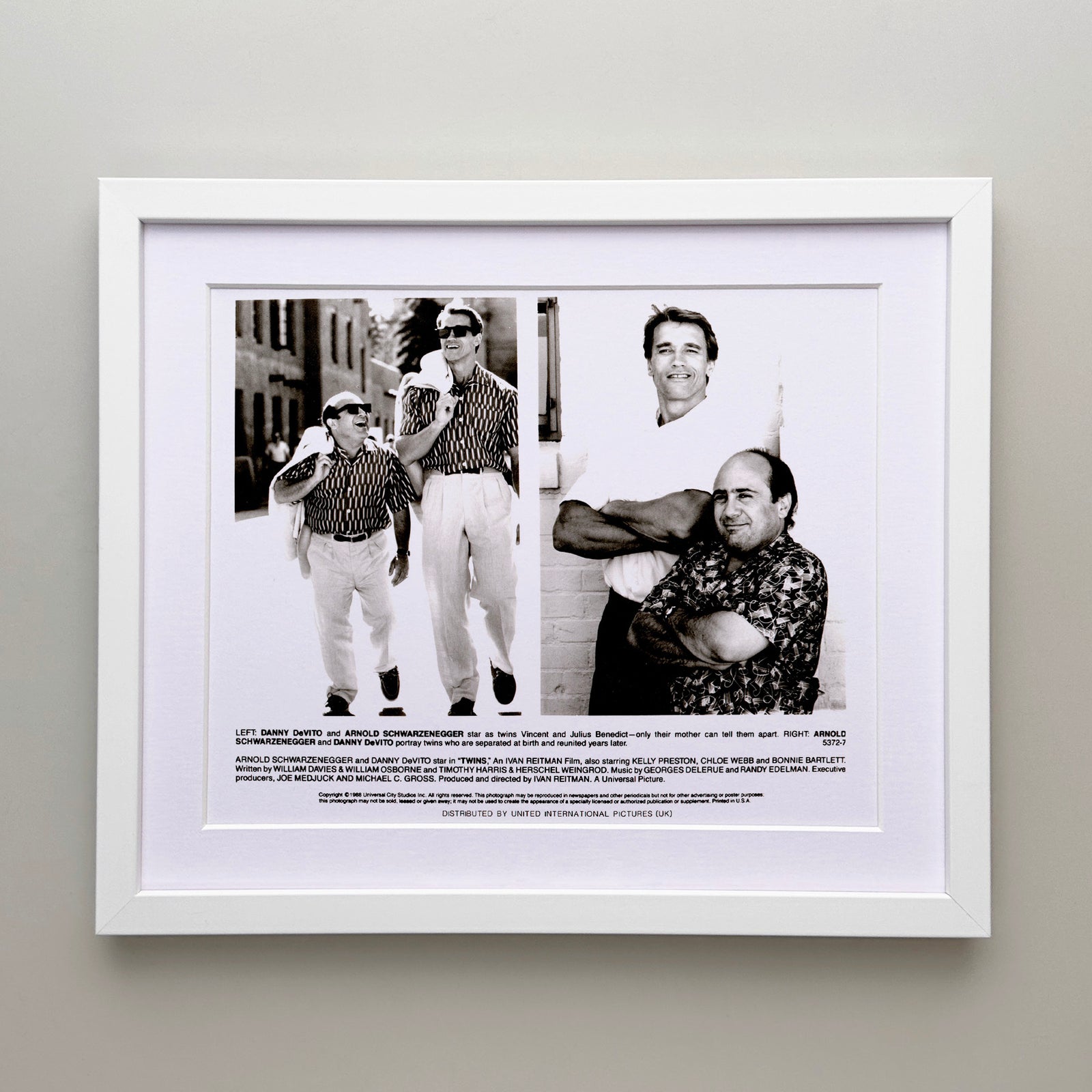 Twins 1988 Film Movie Press Publicity Still Framed