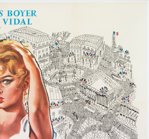 Une Parisienne 1957 French Grande Film Poster Rinaldo Geleng Fouteau Rene Ferracci - detail