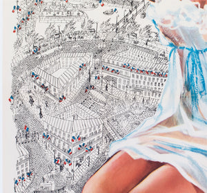 Une Parisienne 1957 French Grande Film Poster Rinaldo Geleng Fouteau Rene Ferracci - detail