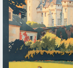 Usse Chateaux Loire c1928 French Travel Advertising Poster Constant Duval - detail