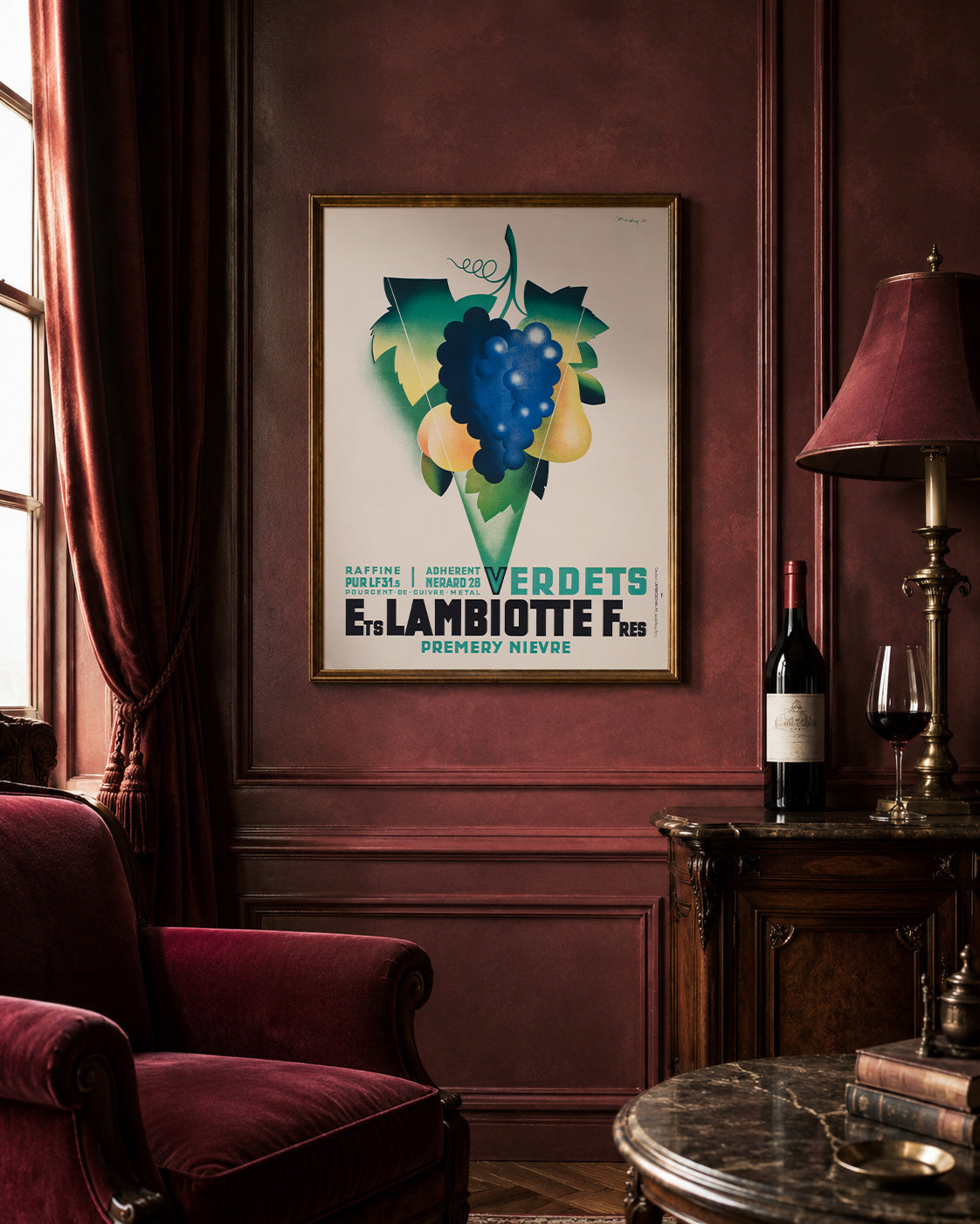 Verdets Ets Lambiotte Fres 1934 French Wine Advertising Poster Lajos Marton
