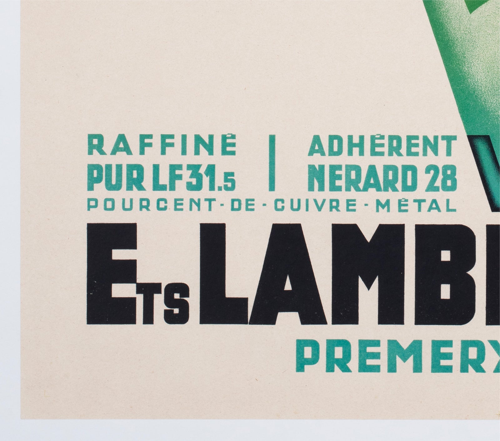 Verdets Ets Lambiotte Fres 1934 French Wine Advertising Poster Lajos Marton - detail