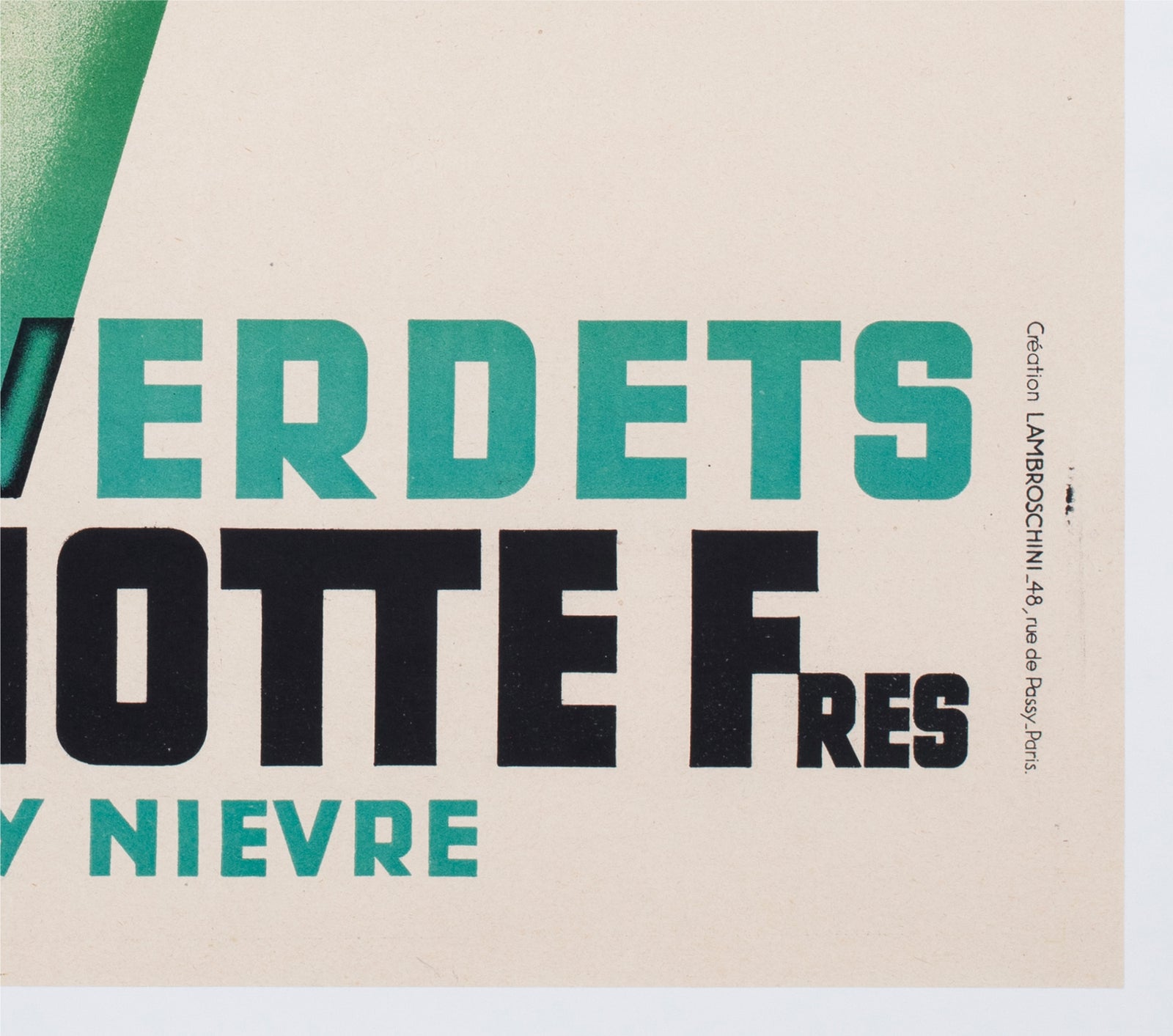 Verdets Ets Lambiotte Fres 1934 French Wine Advertising Poster Lajos Marton - detail