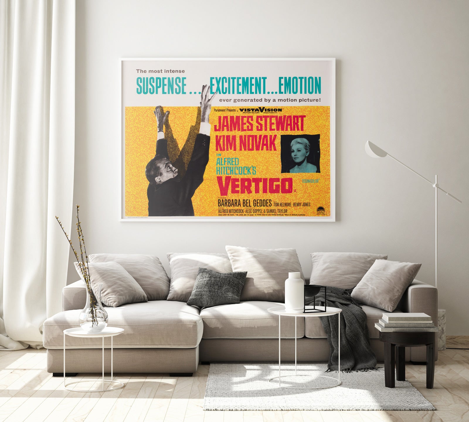 Vertigo 1958 UK Quad Film Movie Poster Hitchcock