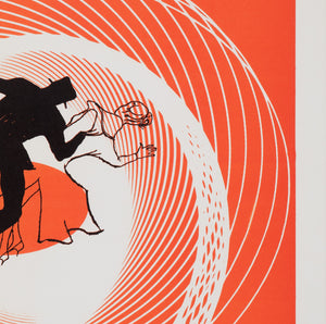 Vertigo 1958 US 1 Sheet Film Movie Poster, Saul Bass - detail