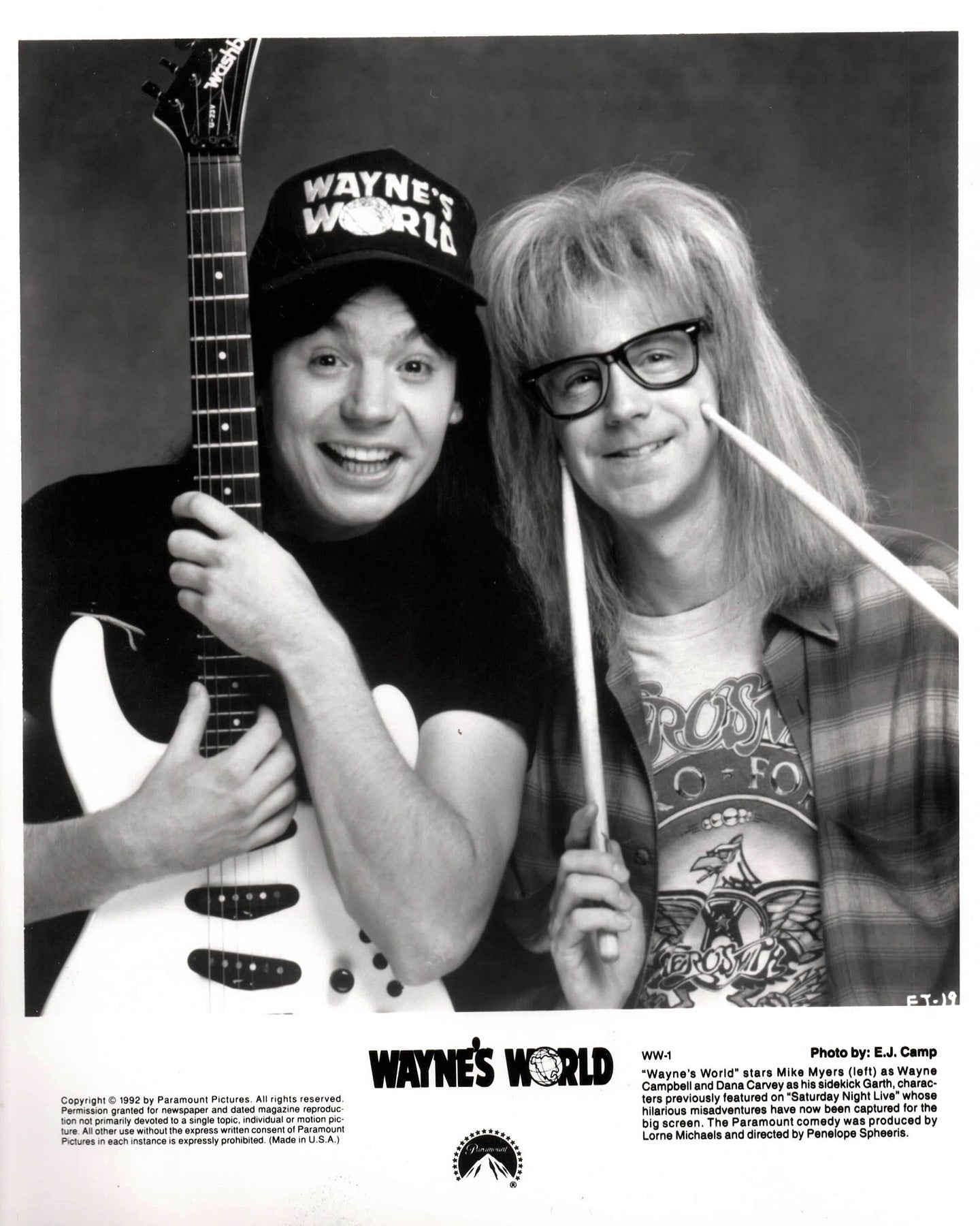 Waynes World 1992 Publicity Film Movie Press Still Framed