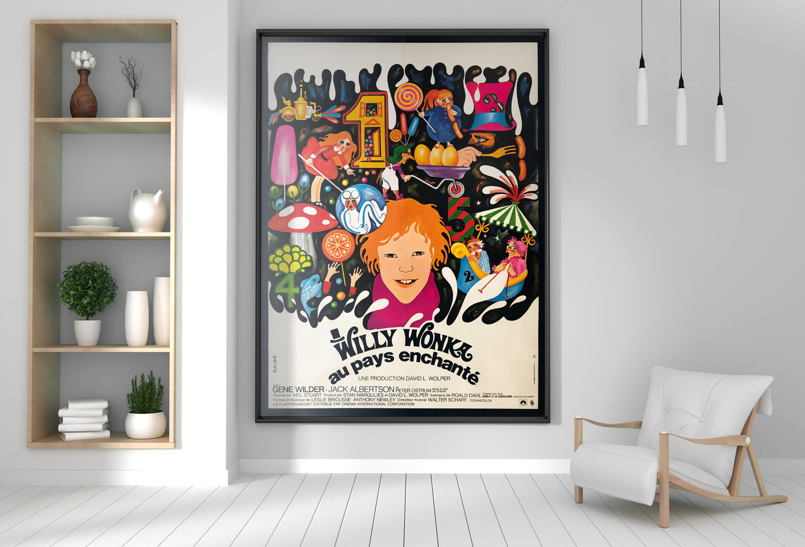Willy Wonka and the Chocolate Factory 1971 French Grande Film Movie Poster, Bacha