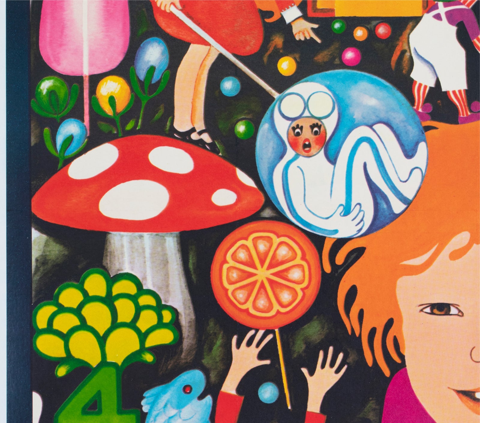 Willy Wonka and the Chocolate Factory 1971 French Grande Film Movie Poster, Bacha - detail