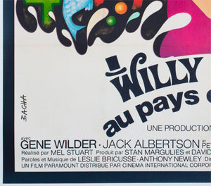 Willy Wonka and the Chocolate Factory 1971 French Grande Film Movie Poster, Bacha - detail