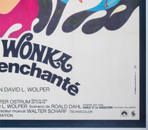 Willy Wonka and the Chocolate Factory 1971 French Grande Film Movie Poster, Bacha - detail
