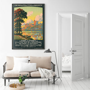 Windsor Castle c1913 French Railway Travel Advertising Poster Constant Duval