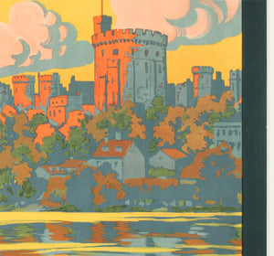 Windsor Castle c1913 French Railway Travel Advertising Poster Constant Duval - detail