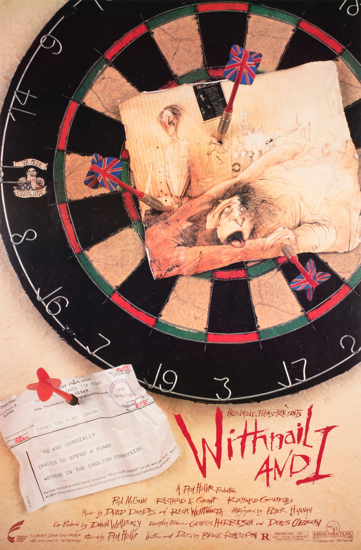 Withnail and I 1987 US 1 Sheet Film Movie Poster, Ralph Steadman